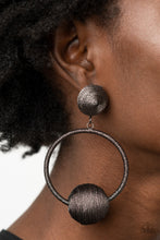 Load image into Gallery viewer, Social Sphere - Black Earrings Paparazzi Accessories