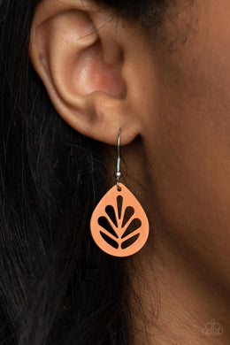 LEAF Yourself Wide Open - Orange Earrings Paparazzi Accessories