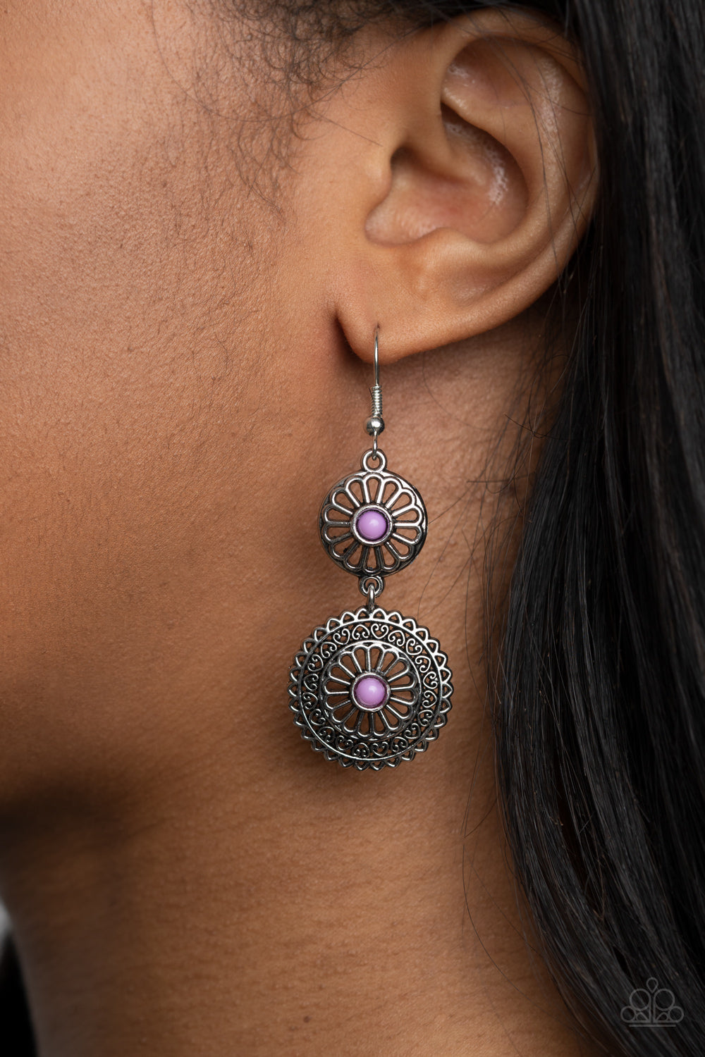 Keep It WHEEL - Purple Earrings Paparazzi Accessories