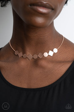 Dont Get Bent Out Of Shape - Copper Choker Necklace Paparazzi Accessories