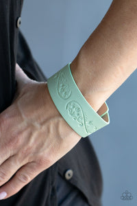 green,leather,snap,wrap,Butterfly Canopy - Green Butterfly Wrap Bracelet