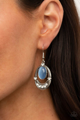 Serene Shimmer - Blue Cat's Eye Earrings Paparazzi Accessories