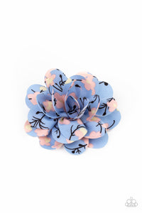 Alligator Clip,blue,floral,Springtime Eden - Blue Hair Accessory