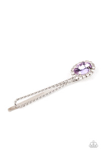 bobby pin,purple,rhinestones,Gala Glitz - Purple Rhinestone Hair Accessory