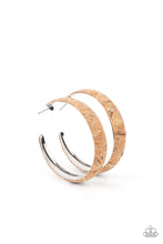 Load image into Gallery viewer, A CORK In The Road - Silver Hoop Earrings Paparazzi Accessories