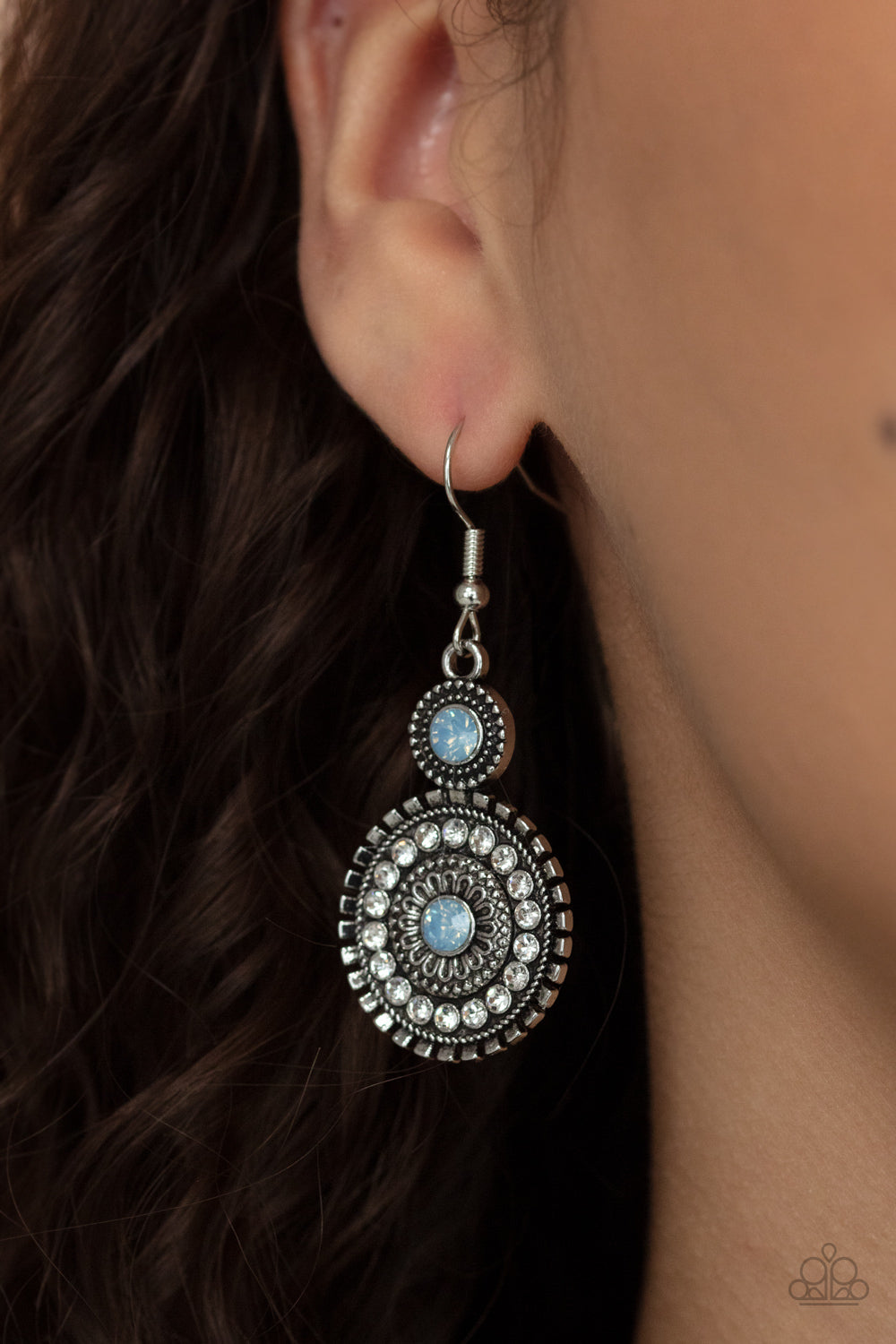 Opulent Outreach - Blue Earrings Paparazzi Accessories