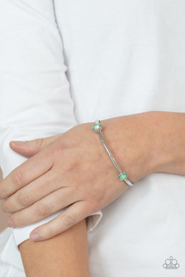 Gleam-Getter - Green Rhinestone Bangle Bracelet Paparazzi Accessories