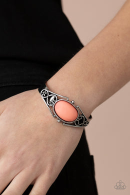 Springtime Trendsetter - Orange Cuff Bracelet Paparazzi Accessories
