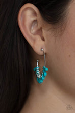 Load image into Gallery viewer, Poshly Primitive - Blue Hoop Earrings Paparazzi Accessories