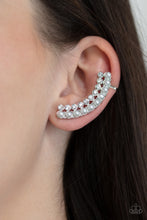Load image into Gallery viewer, Doubled Down On Dazzle - White Pearl Ear Crawler Earrings Paparazzi Accessories