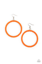 Load image into Gallery viewer, Beauty and the BEACH - Orange Seed Bead Earrings Paparazzi Accessories
