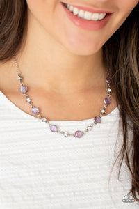 cat's eye,purple,short necklace,Inner Illumination - Purple Necklace