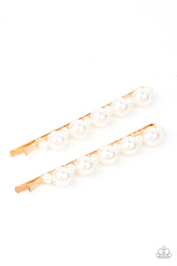 bobby pin,gold,Pearls,Put A Pin In It - Gold Hair Accessory