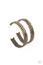 Load image into Gallery viewer, Laurel Gardens - Brass Hoop Earrings Paparazzi Accessories