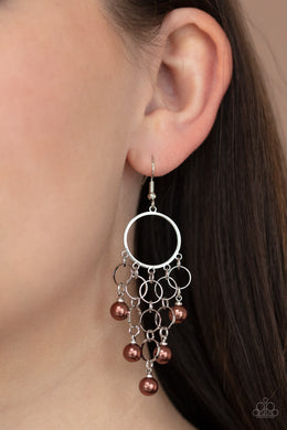 When Life Gives You Pearls - Brown Pearl Earrings Paparazzi Accessories