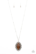 Load image into Gallery viewer, Exquisitely Enchanted - Brown Cat&#39;s Eye Necklace Paparazzi Accessories
