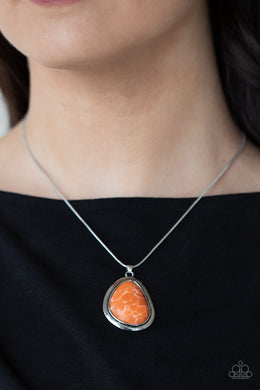 Canyon Oasis - Orange Stone Necklace Paparazzi Accessories
