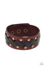 Load image into Gallery viewer, LACES Loaded - Brass Leather Bracelet Paparazzi Accessories