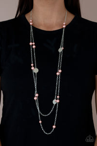 long necklace,orange,Pearls,Sublime Awakening - Orange Pearl Necklace