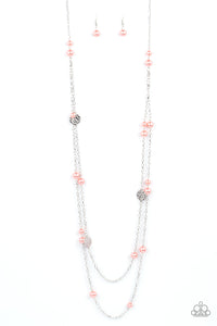 long necklace,orange,Pearls,Sublime Awakening - Orange Pearl Necklace