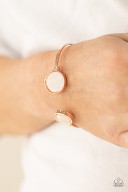 Space Oracle - Rose Gold Cuff Bracelet Paparazzi Accessories