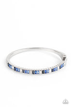 Load image into Gallery viewer, Toast to Twinkle - Blue Rhinestone Hinge Bracelet Paparazzi Accessories
