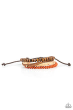 Load image into Gallery viewer, STACK To Basics - Orange Wooden Pull-Tie Bracelet Paparazzi Accessories