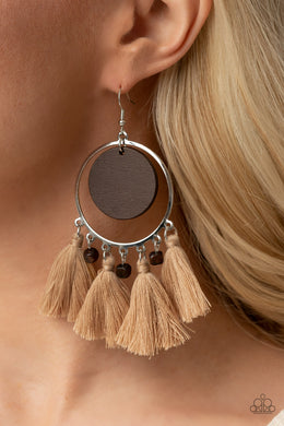 Yacht Bait - Brown Earrings Paparazzi Accessories
