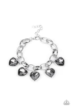 Load image into Gallery viewer, Candy Heart Charmer Silver Bracelet Paparazzi Accessories