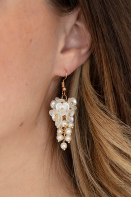 Bountiful Bouquets - Gold Earrings Paparazzi Accessories