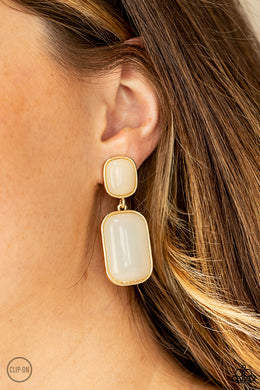 Meet Me At The Plaza - Gold Earrings Paparazzi Accessories