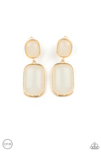 clip-on,gold,Meet Me At The Plaza - Gold Earrings