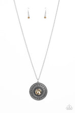 Load image into Gallery viewer, Aztec Apex - Brown Rhinestone Necklace Paparazzi Accessories