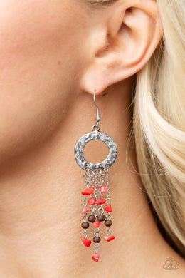 Primal Prestige - Red Earrings Paparazzi Accessories