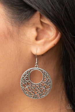 Vineyard Romance - Silver Earrings Paparazzi Accessories