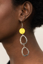 Load image into Gallery viewer, Surfside Shimmer - Yellow Earrings Paparazzi Accessories