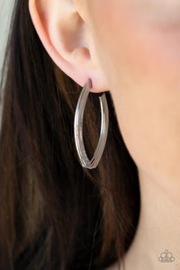 hoops,silver,Industrial Illusion - Silver Hoop Earrings