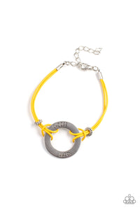 faith,inspirational,lobster claw clasp,yellow,Choose Happy - Yellow Bracelet