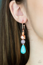Load image into Gallery viewer, Boulevard Stroll - Copper Hoop Earrings Paparazzi Accessories