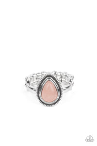 dainty back,pink,stone,Eco Elements - Pink Rose Quartz Ring