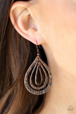 Plains Pathfinder - Copper Earrings Paparazzi Accessories