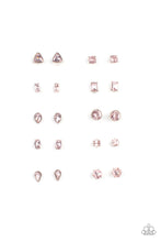 Load image into Gallery viewer, Pink Rhinestone Starlet Shimmer Earrings Paparazzi Accessories
