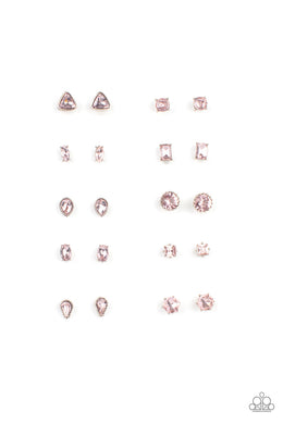Pink Rhinestone Starlet Shimmer Earrings Paparazzi Accessories
