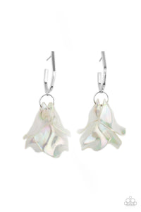 floral,hoops,iridescent,silver,Jaw-Droppingly Jelly - Silver Earrings