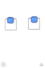 Load image into Gallery viewer, FLAIR and Square - Blue Earrings Paparazzi Accessories