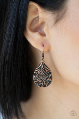 Mayan Mecca - Copper Earrings Paparazzi Accessories