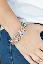 Load image into Gallery viewer, Ripe for the Picking - Purple Rhinestone Hinge Bracelet Paparazzi Accessories