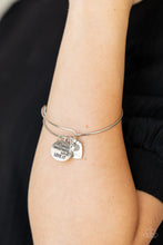 Load image into Gallery viewer, Come What May and Love It - White Toggle Bracelet Paparazzi Accessories