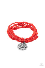Load image into Gallery viewer, Badlands Botany - Red Seed Bead Stretchy Bracelet Paparazzi Accessories
