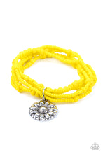 Load image into Gallery viewer, Badlands Botany - Yellow Seed Bead Stretchy Bracelet Paparazzi Accessories